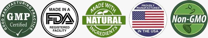 GMP Certified • FDA Registered • Natural • Made in USA • Non-GMO